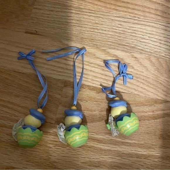 Vintage Avon Springtime Cuties Easter Ornament Bundle Lot Peep Chick Yellow - Picture 5 of 5